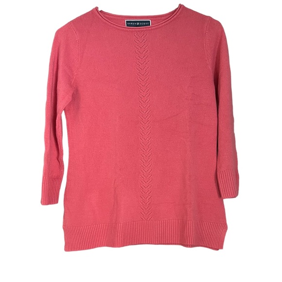 Karen Scott | Pink Sweater | EUC | Size XS - Picture 1 of 2